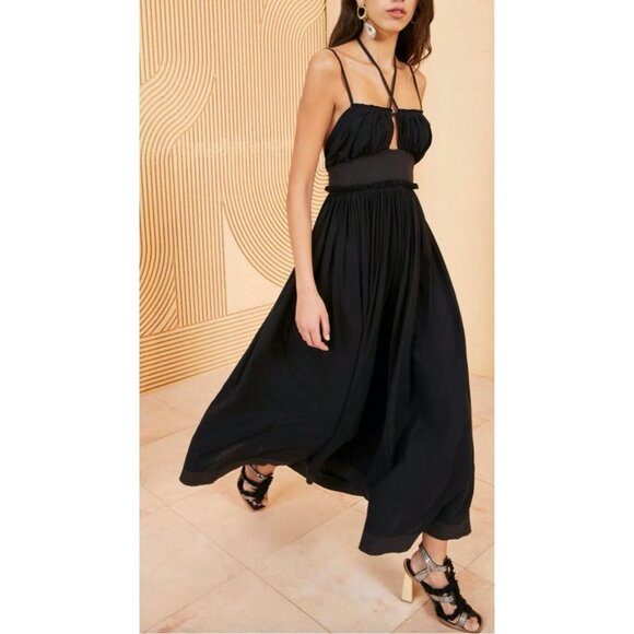 Ulla Johnson Dresses & Skirts - Ulla Johnson Freya Strappy Halter Neck Midi Dress Black Size 6